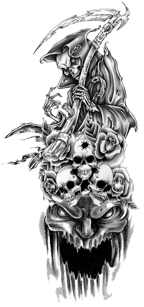 Stencil Outline Stencil Grim Reaper Tattoo Designs Tatt – NBKomputer