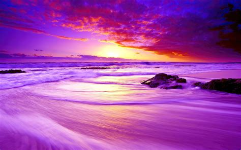 Purple Beach Sunset Wallpapers - Wallpaper Cave