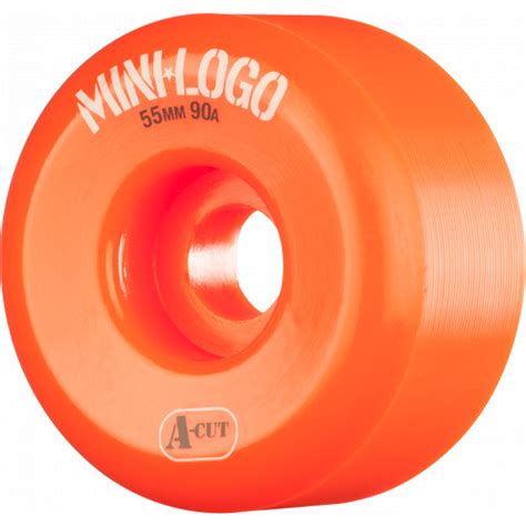 Mini Logo Skateboard Wheels A-cut 55mm 90A Orange 4pk - Mini Logo Skateboards