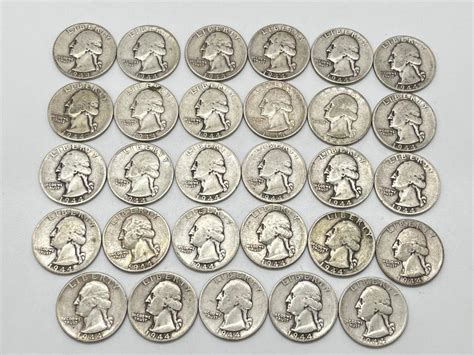 LOT 229: 1944 Silver Quarters | EstateSales.org