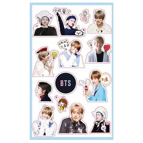 Hosston BTS Stickers, Kpop Bangtan Boys Vinyl Decal Cute Cartoon ...