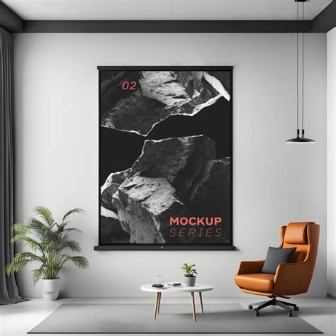 Premium PSD | Psd huge corporate office wall poster mockup