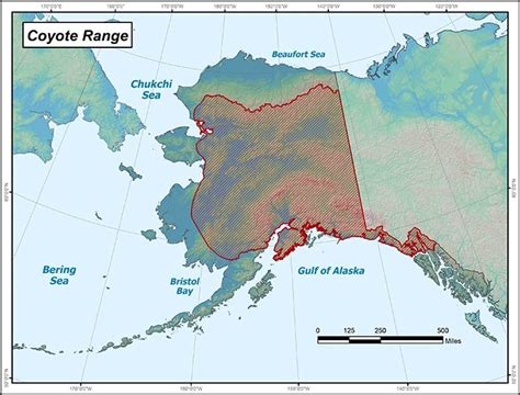 Coyote Range Map, Alaska Department of Fish and Game