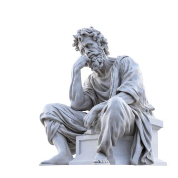 Ancient Greek Philosopher Statue Isolated Generative Ai, Statue, Ancient, Philosopher PNG ...