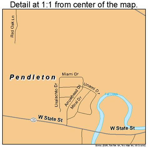 Pendleton Indiana Street Map 1858662