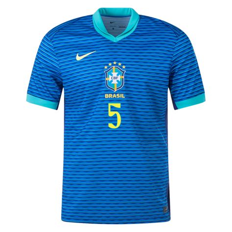 Nike Mens Brazil Casemiro Away Jersey 24/25 (Soar/Dynamic Yellow ...