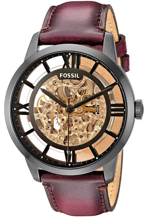 Fossil Men's Townsman Automatic Brown Leather Watch ME3098