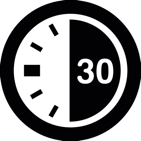 30 Seconds On A Timer Vector SVG Icon - SVG Repo