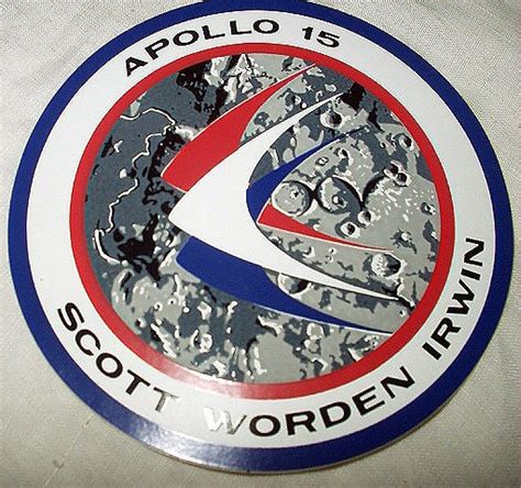 1971 APOLLO 15 SPACE MISSION INSIGNIA LABEL-MINT