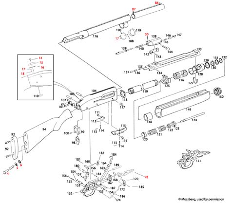 Mossberg® 9200, 12 Gauge Schematic - Brownells UK