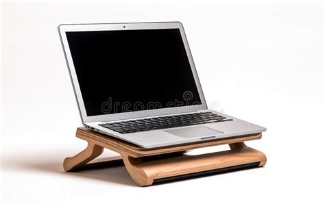 Laptop Stand on White Background Stock Illustration - Illustration of tall, single: 298739196