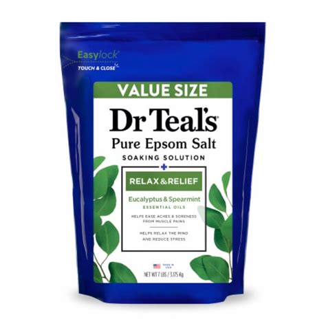 Dr Teal's® Relax & Relief Eucalyptus & Spearmint Pure Epsom Salt, 7 lb - Pick ‘n Save