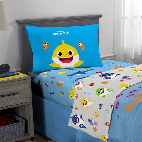 Buy Baby Shark Kids Twin Bed in a Bag, Comforter and Sheets Online in India. 697850959