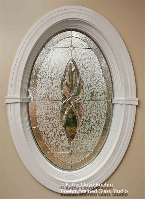 Boehm Stained Glass Blog: Oval Stained Glass Window with Bevels