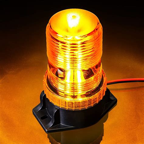 Free Shipping on All Orders P16LM AMBER YELLOW Beacon Truck Trailer Boat Portable 16 LED Warning ...