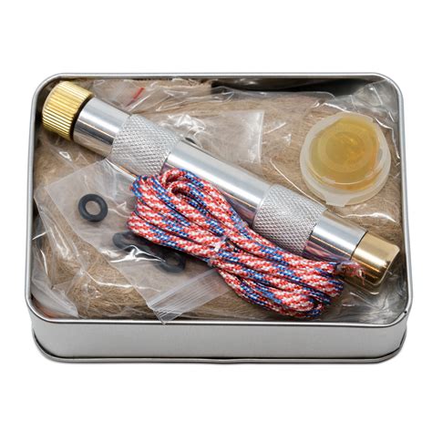 Fire Piston Kit- Firestarter Kit with Char Cloth, Cord, and Tinder ...