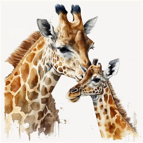 Mom and Baby Giraffe Clipart 5 High Quality Pngs Digital Crafting ...