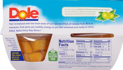 Dole Peach Fruit Cups Nutrition Facts – Blog Dandk