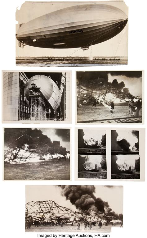 Zeppelin "Hindenburg" Disaster Photos. ... (Total: 6 Items) | Lot #38339 | Heritage Auctions