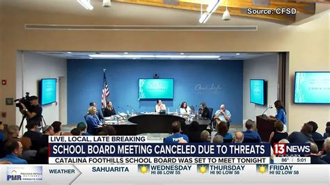 Catalina Foothills School District cancels board meeting because of threats - YouTube