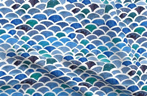 Watercolor Fish Scales - Spoonflower