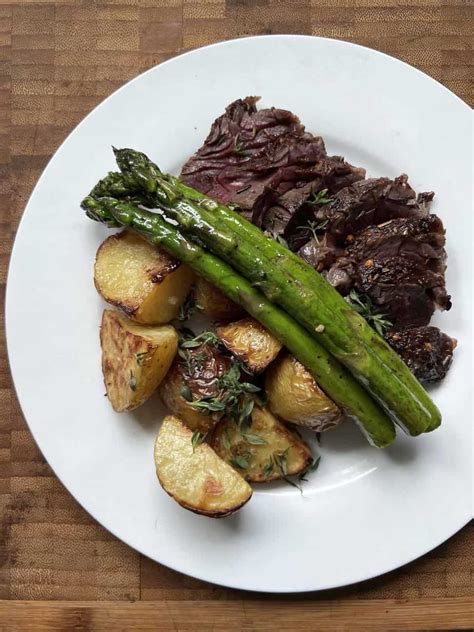 Seared Onglet Steaks With Roasted Potatoes | Recipe | Roasted potatoes ...