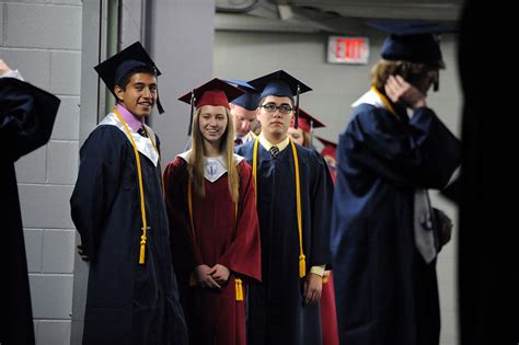 Sand Creek High School graduates await a commencement ceremony May 25 ...