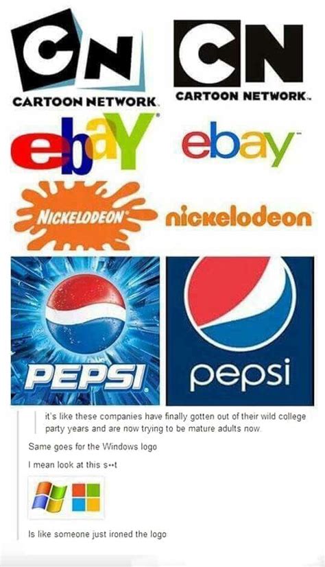 Old vs new logos, which ones do you like more? | Funny pictures, Really funny, Tumblr funny