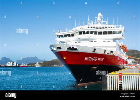 Bodo Norway cruise Hurtigruten ship Richard With at dock Stock Photo - Alamy