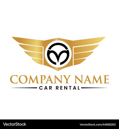 Car rental logo design Royalty Free Vector Image