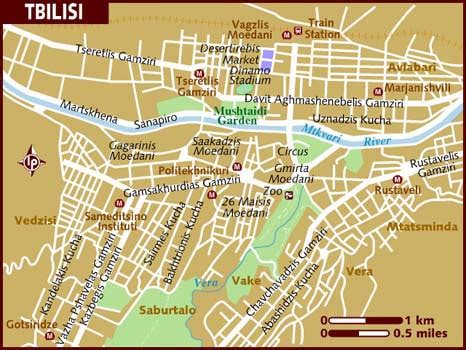 Road map of Tbilisi city. Tbilisi city road map | Vidiani.com | Maps of ...