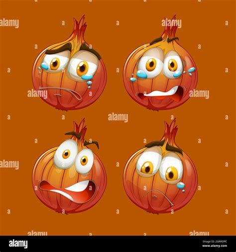 Onion with sad face Stock Vector Image & Art - Alamy