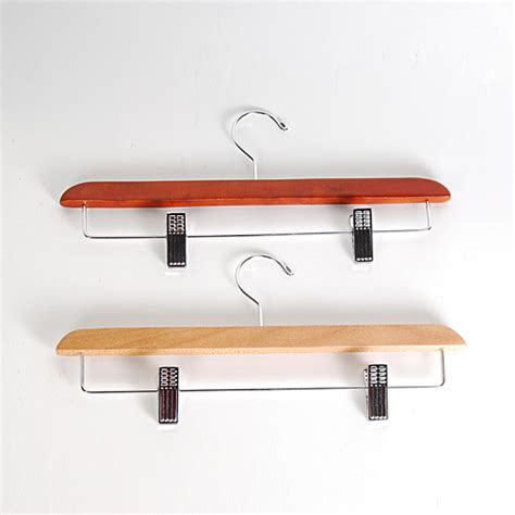 SKIRT HANGER NATURAL WOOD (WITH CLIPS) - Matthews Store Fixtures & Shelving