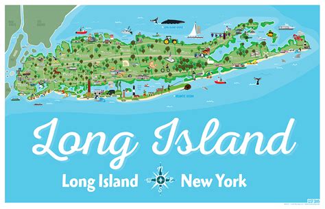 Long Island Illustrated Map – I Lost My Dog