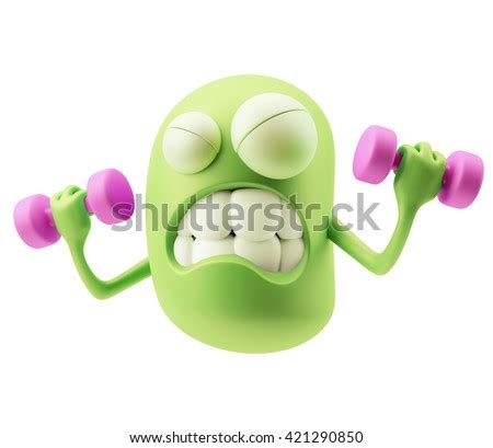 Strength Emoji Cartoon 3d Rendering Stock Illustration 421290937 - Shutterstock