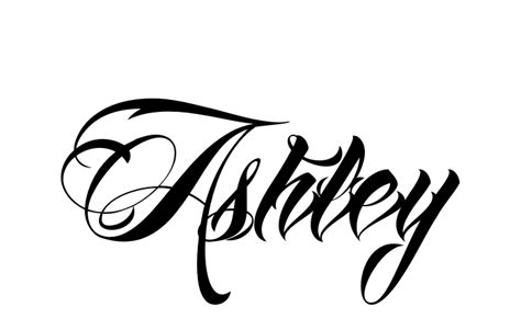 Tattoo Name Ashley using the font style Anha Queen Script Wife Name Tattoo, Tattoo Name Fonts ...