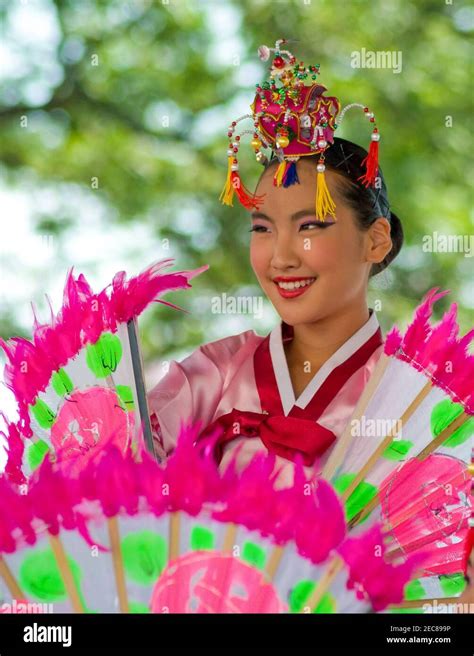 Korean dancers in the Redpath stage in Toronto, Canada Stock Photo - Alamy