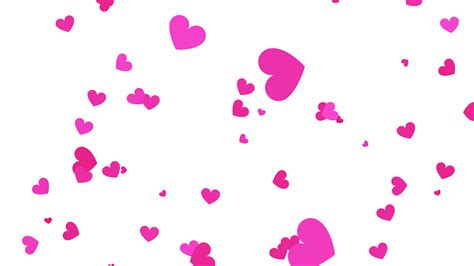 Falling hearts background.Love confetti element.Pink hearts particles decorated with isolated ...