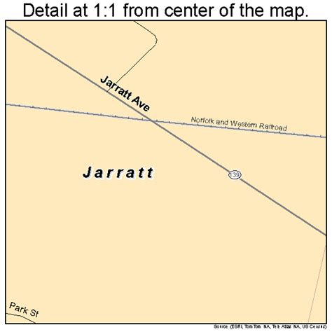 Jarratt Virginia Street Map 5140536