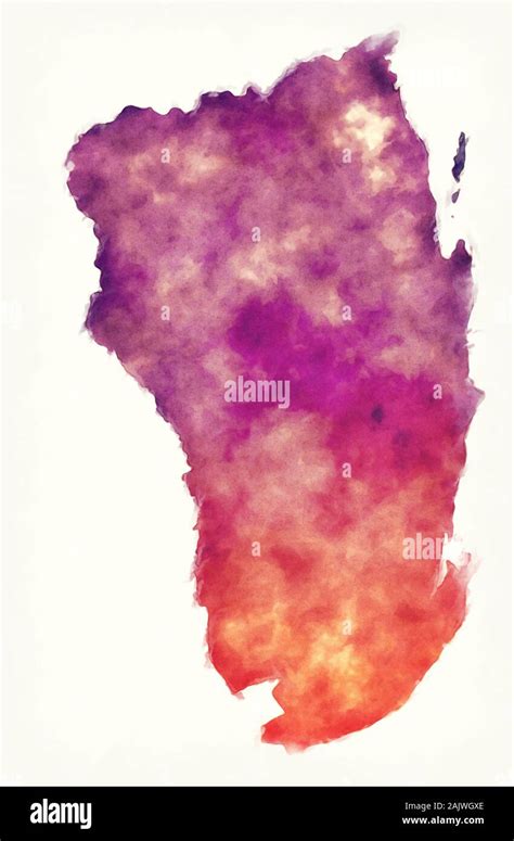 Inhambane province watercolor map of Mozambique Stock Photo - Alamy