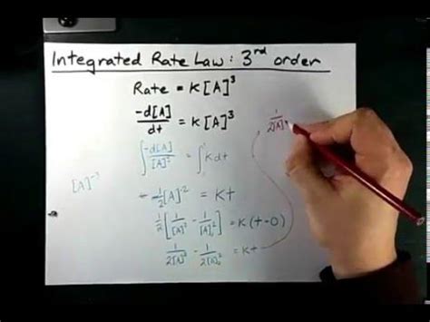 Integrated Rate Law for a Third (3rd) Order Reaction - YouTube