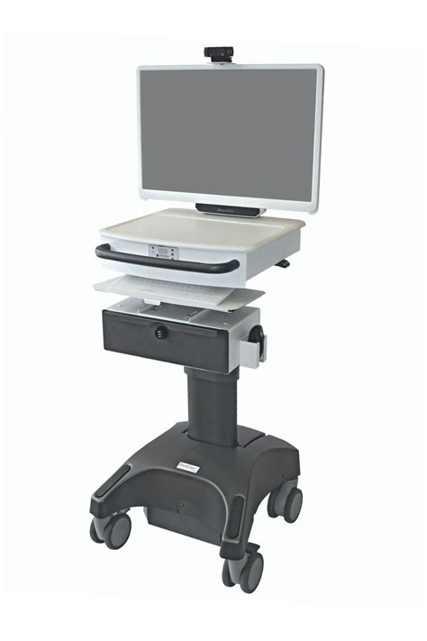 Powered Computer Cart - Powered Medical CPU Cart