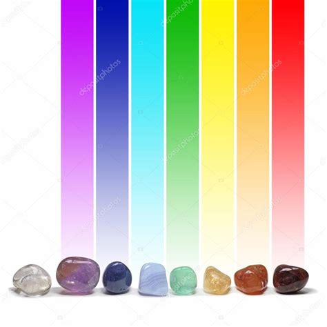 Chakra healing crystals and their colors — Stock Photo © Healing63 #64059481