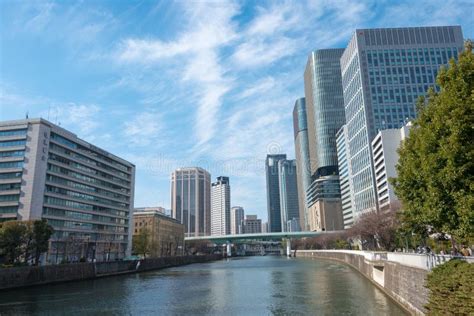 Osaka, Japan - Tosabori River Kyu-Yodo River View from Yodoya Bridge Yodoyabashi in Nakanoshima ...