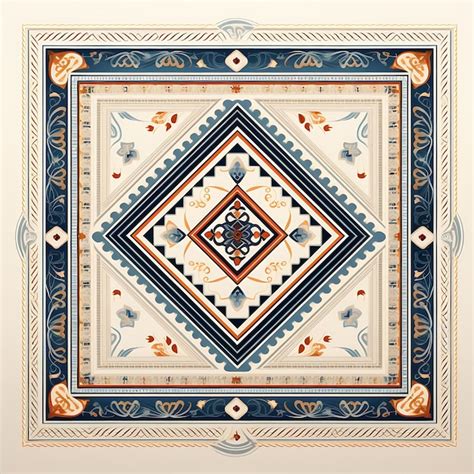 Premium Photo | Yemeni Al Mukalla Rug Port City Inspired Pattern ...