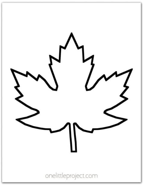 Leaf Template | Free Printable Leaf Outlines - One Little Project