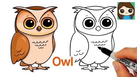 How to Draw an Owl Easy🦉 Emoji - YouTube