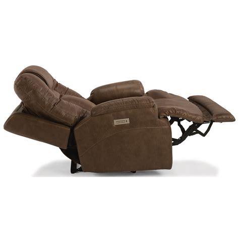 Flexsteel Marley Casual Power Recliner with Power Headrest & Power Adjustable Lumbar Support ...