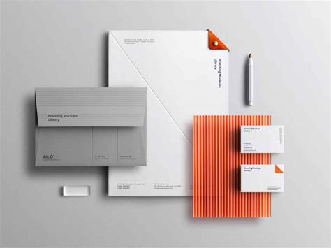 Elegant Minimalistic Stationery Mockup (PSD)