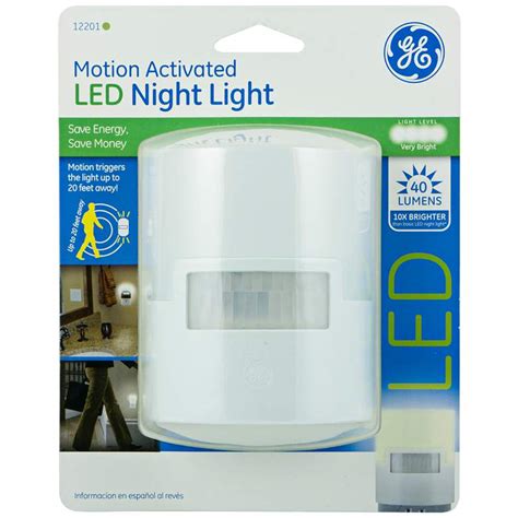 GE White Motion Activated LED Night Light - #9F200 | Lamps Plus